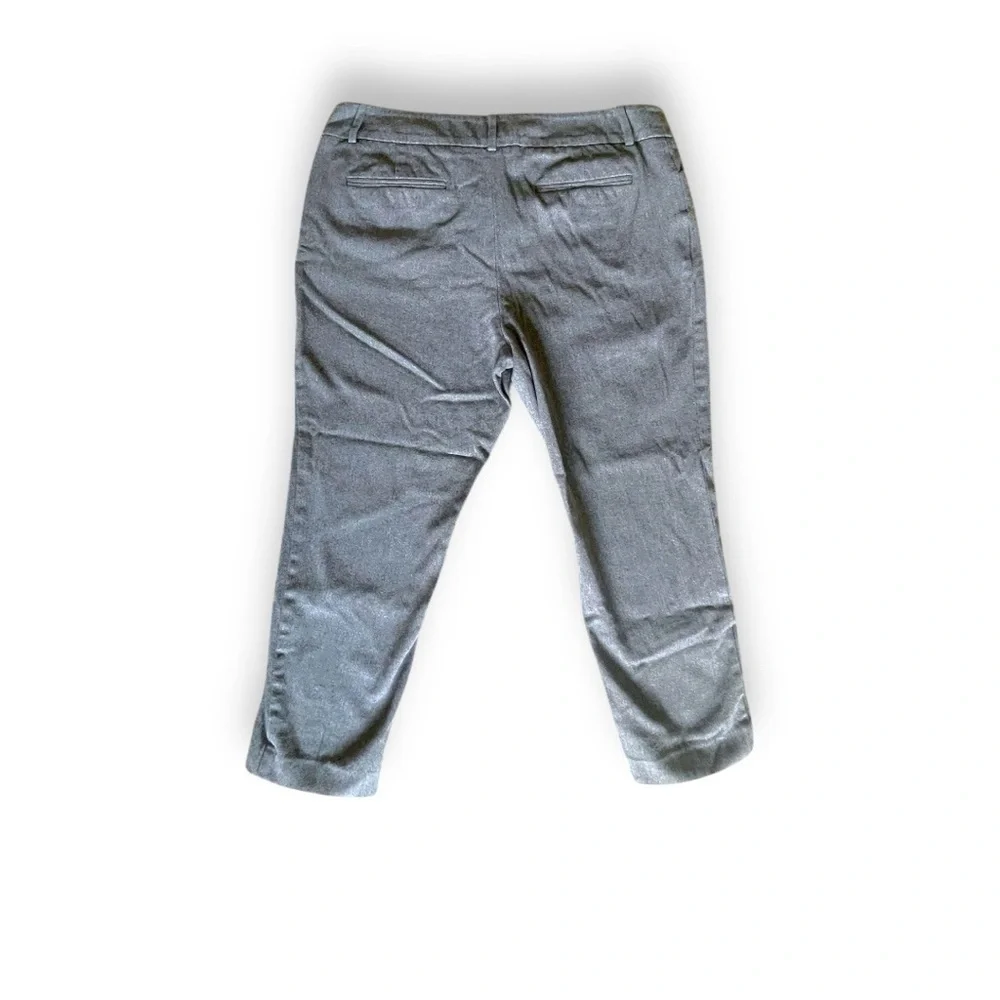 A New Day Women’s Size 14 Gray Stretch Cropped Pants High-Rise Slim Fit- Cotton - Picture 5 of 6